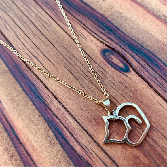 GOLD - CAT LOVER ♡ Stainless Steel Necklace GIFT - Picture 4 of 5